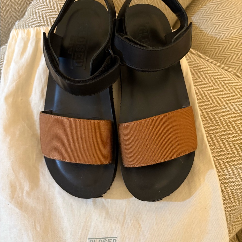 Black and Brown Sandals